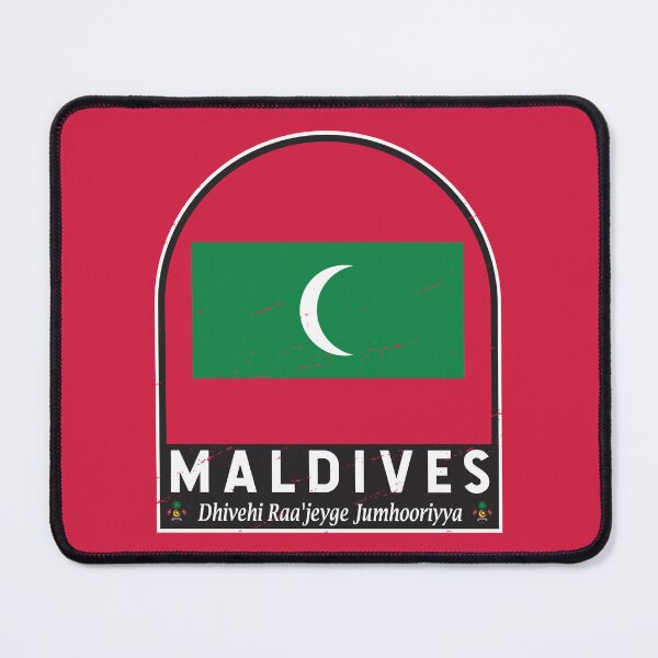 Item preview, Maldives Flag Emblem Distressed Vintage designed and sold by KrisSidDesigns.