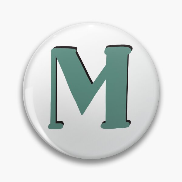 Item preview, Letter M Green initial monogram alphabet capital M designed and sold by Antique-Gifts.