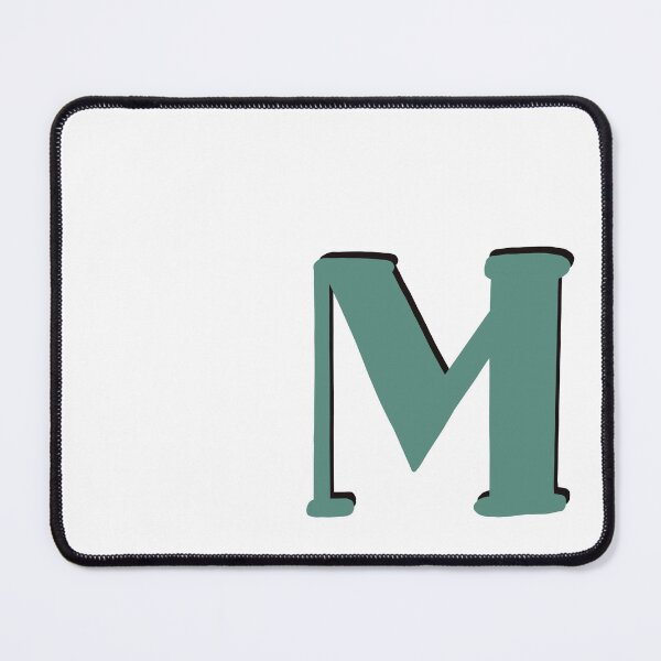 Item preview, Letter M Green initial monogram alphabet capital M designed and sold by Antique-Gifts.