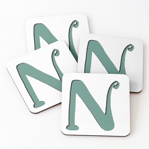 Item preview, Letter N blue initial monogram alphabet capital N designed and sold by Antique-Gifts.