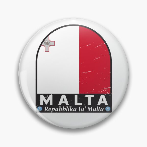 Item preview, Malta Flag Emblem Distressed Vintage designed and sold by KrisSidDesigns.