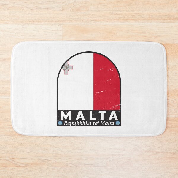 Item preview, Malta Flag Emblem Distressed Vintage designed and sold by KrisSidDesigns.