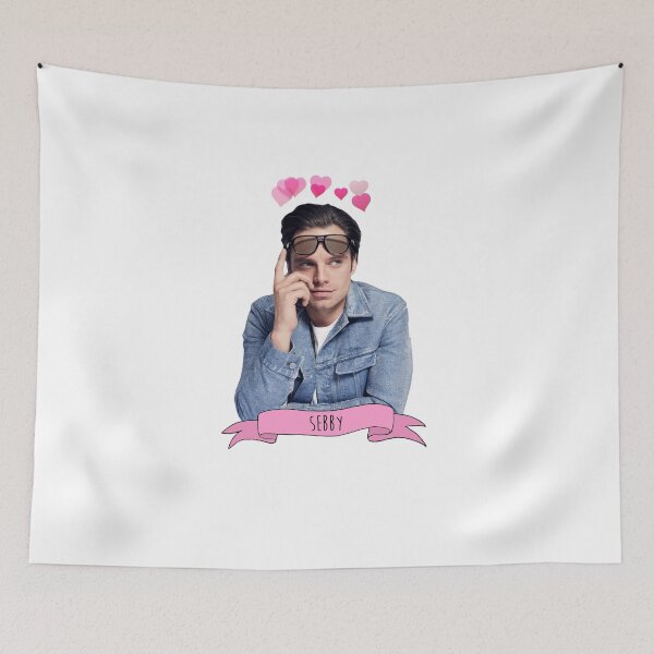 Item preview, Sebastian stan with love hearts over his head designed and sold by Smuggler.