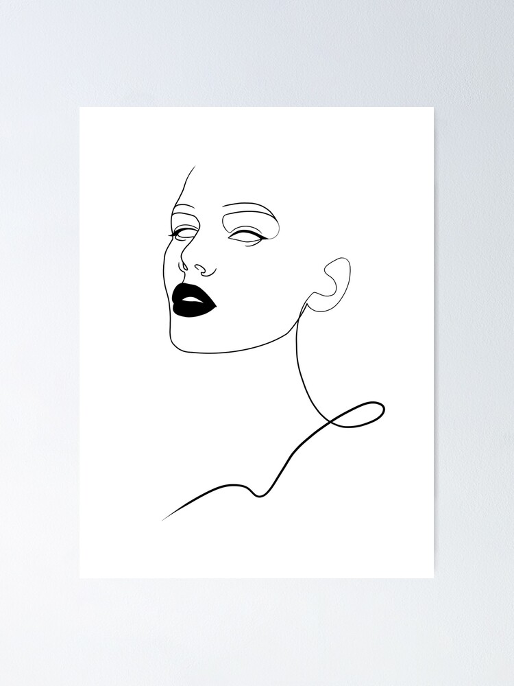 Minimalist Feminist Faces - Line Drawing Stainless Steel Wide Mouth Water  Bottle