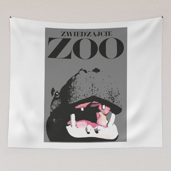 Artikelvorschau, 1967 Zoo Zoo Hippopotamus Werbung Poster entworfen und verkauft von retrographics.