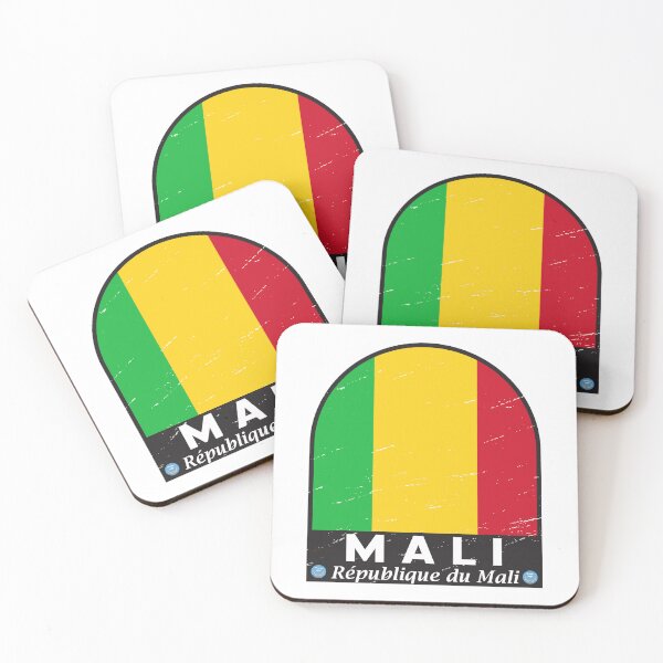 Item preview, Mali Flag Emblem Distressed Vintage designed and sold by KrisSidDesigns.