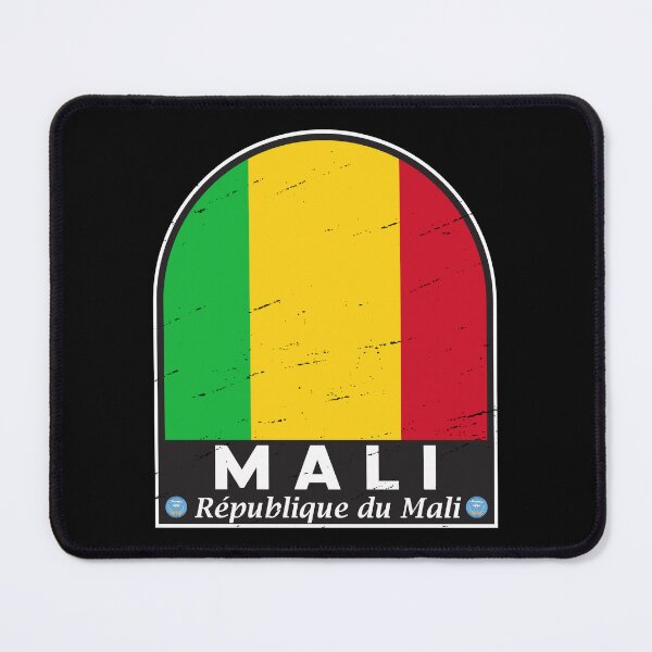 Item preview, Mali Flag Emblem Distressed Vintage designed and sold by KrisSidDesigns.