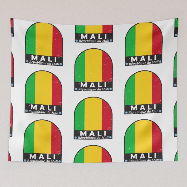 Item preview, Mali Flag Emblem Distressed Vintage designed and sold by KrisSidDesigns.