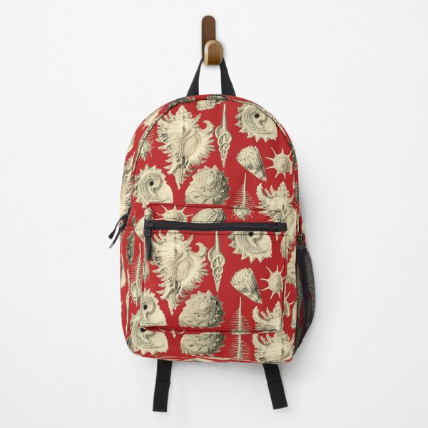 Item preview, Prosobranchia from Artforms of Nature (1904) by Ernst Haeckel in Yellow on Red designed and sold by Shapes-Mania.