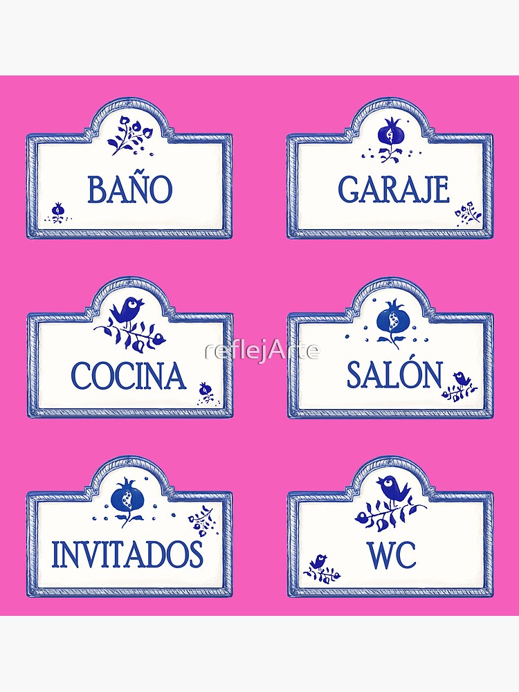 "Signs for your house · Labels for doors and keyrings" Poster for Sale