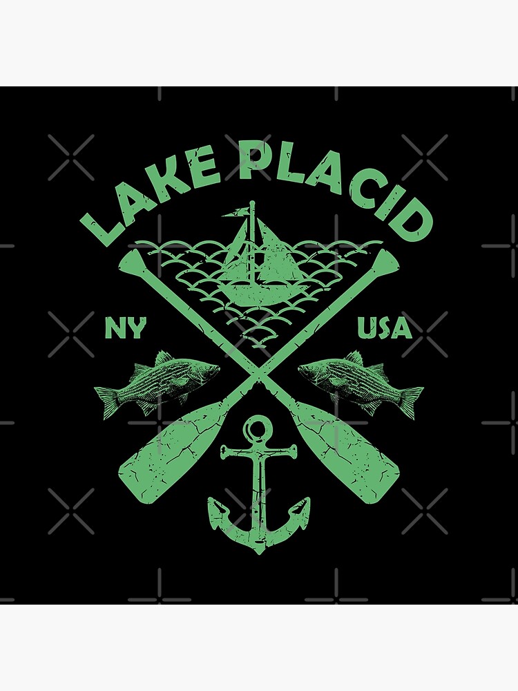 Lake Placid, New York, Fishing Boat Paddle Adventure Sticker for Sale by  JahmarsArtistry