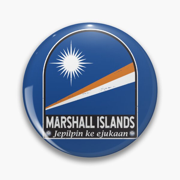 Item preview, Marshall Islands Flag Emblem Distressed Vintage designed and sold by KrisSidDesigns.