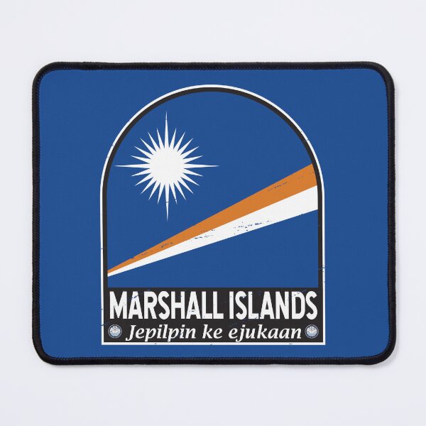 Item preview, Marshall Islands Flag Emblem Distressed Vintage designed and sold by KrisSidDesigns.