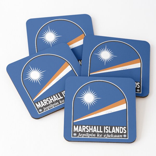 Item preview, Marshall Islands Flag Emblem Distressed Vintage designed and sold by KrisSidDesigns.