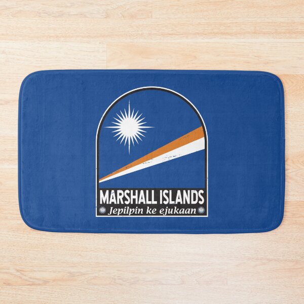 Item preview, Marshall Islands Flag Emblem Distressed Vintage designed and sold by KrisSidDesigns.