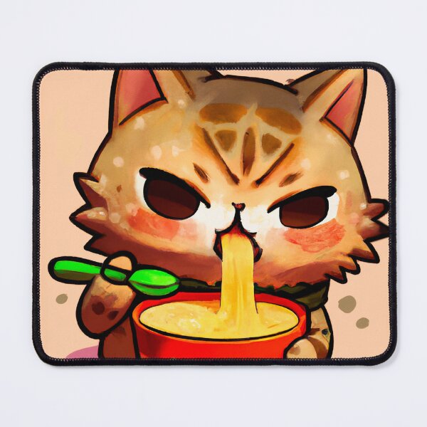 Item preview, Cat Eating Ramen designed and sold by Timegraf.