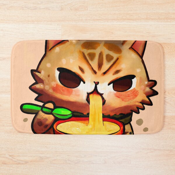 Item preview, Cat Eating Ramen designed and sold by Timegraf.