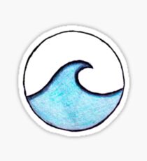 blue circle wave Sticker