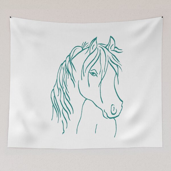 Item preview, Arab Horse Head in teal designed and sold by Brownies22.