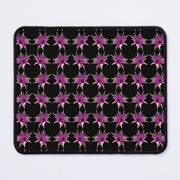 Item preview, Purple Flower Repeat Pattern - Wild Salsify on Black designed and sold by sleepingdogprod.