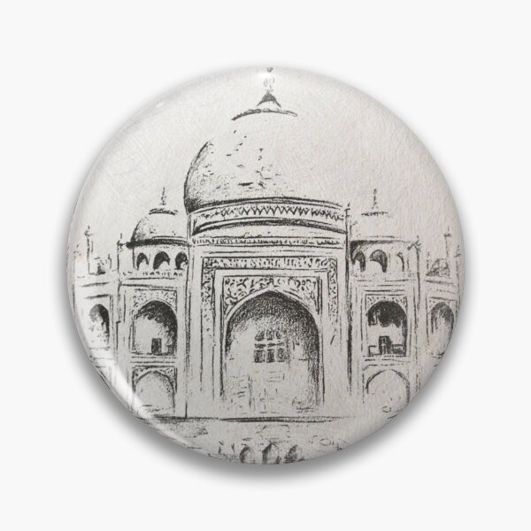Item preview, Taj Mahal Charcoal Sketch designed and sold by rossartstudio.
