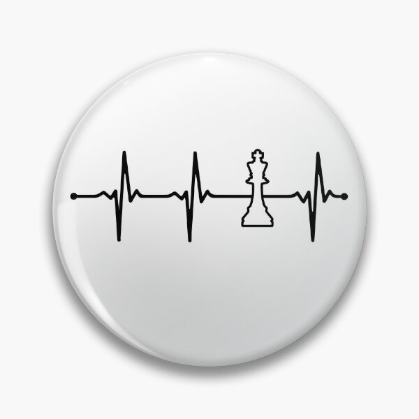 Item preview, Chess Lineart Minimalistic Ecg Heartbeat Design Bv designed and sold by KleverOlivier.