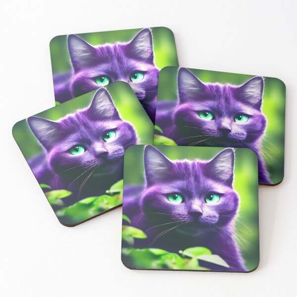 Item preview, Purple furry cat designed and sold by KreaKat.