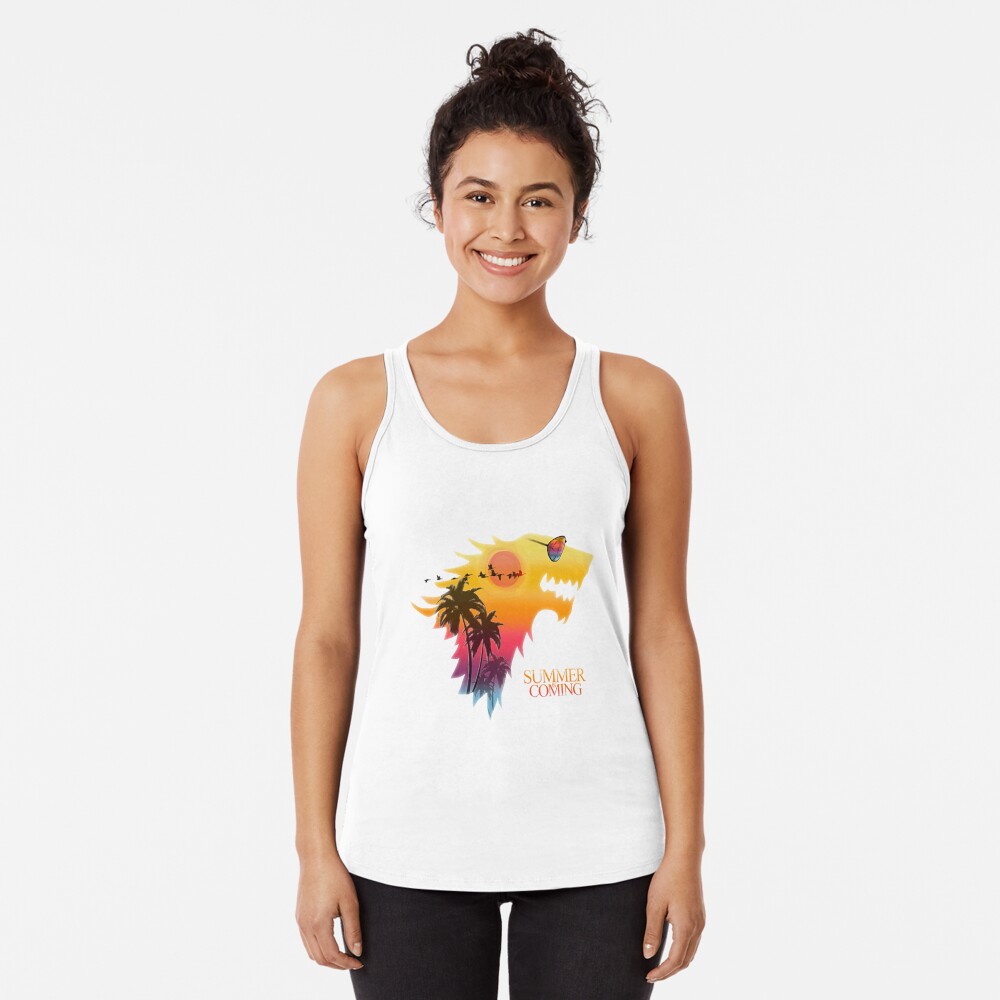 Discover Summer Is coming Racerback Tank Top
