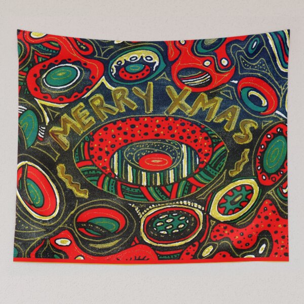 Item preview, Miniature Aussie Tangle 13 Xmas Card with Gold  designed and sold by Heatherian.