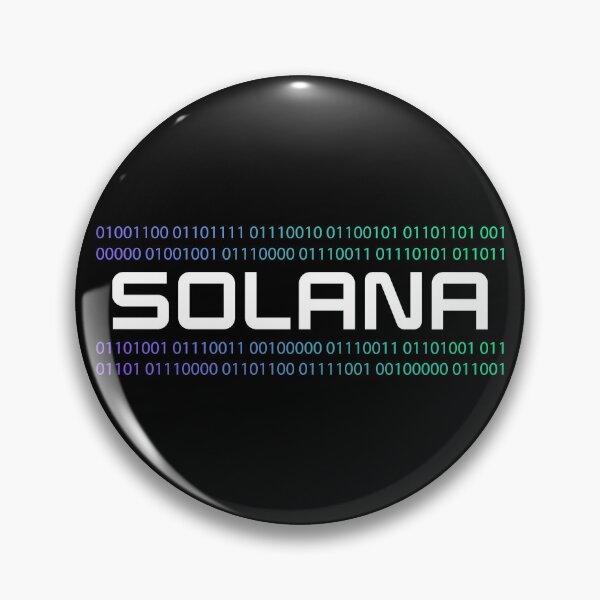 Artikelvorschau, Solana SOL Crypto Altcoin - Binärcode entworfen und verkauft von CryptoMoods.
