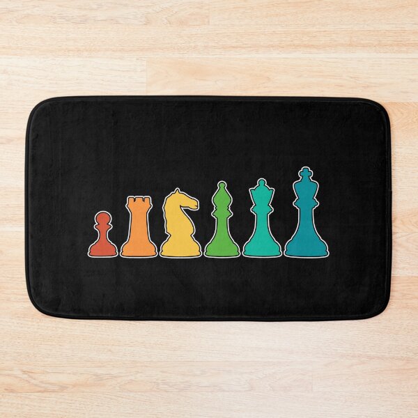 Item preview, Chess Design with Retro Style Color Pieces designed and sold by KleverOlivier.