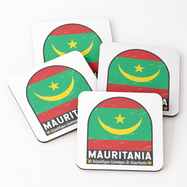 Item preview, Mauritania Flag Emblem Distressed Vintage designed and sold by KrisSidDesigns.