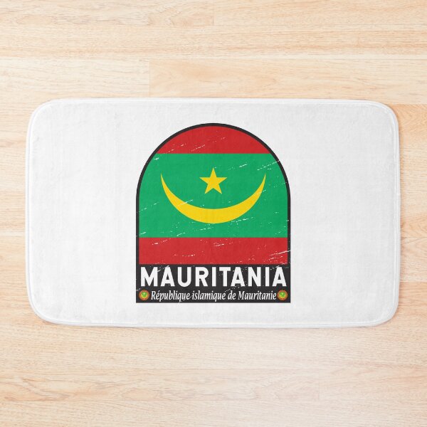 Item preview, Mauritania Flag Emblem Distressed Vintage designed and sold by KrisSidDesigns.