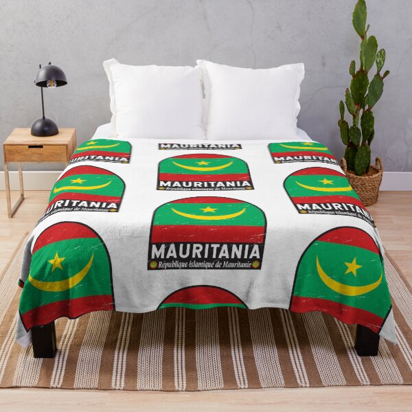 Item preview, Mauritania Flag Emblem Distressed Vintage designed and sold by KrisSidDesigns.