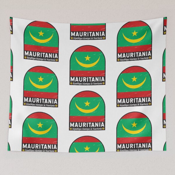 Item preview, Mauritania Flag Emblem Distressed Vintage designed and sold by KrisSidDesigns.