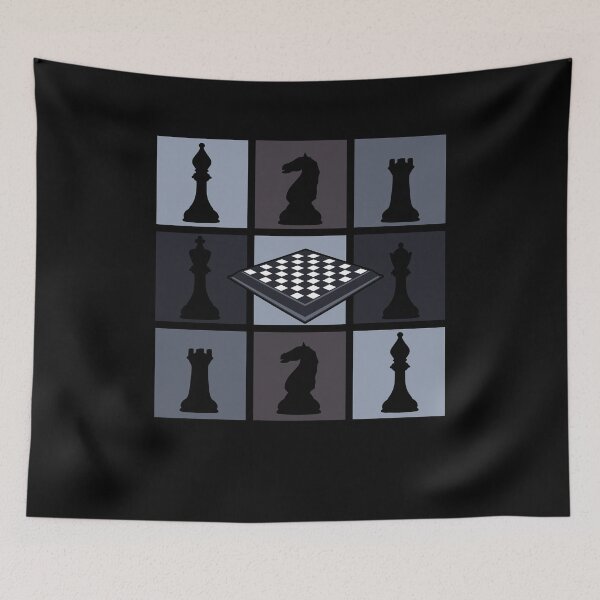 Item preview, Chess Pieces Silhouettes in a Pop Art Style designed and sold by KleverOlivier.