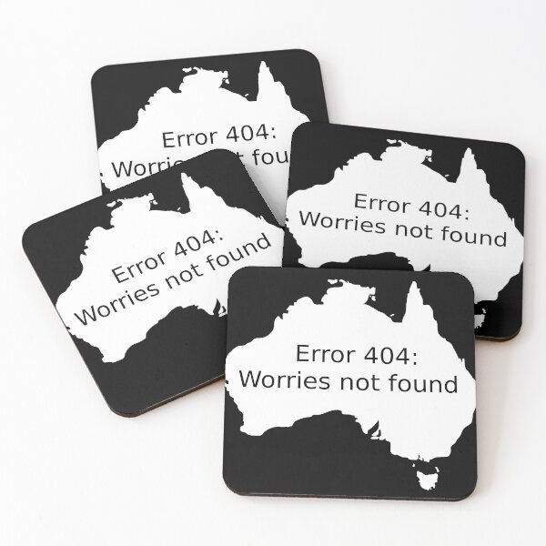 Item preview, DNF Error 404: Worries not found (white on dark background) designed and sold by Jeeb-Arts.