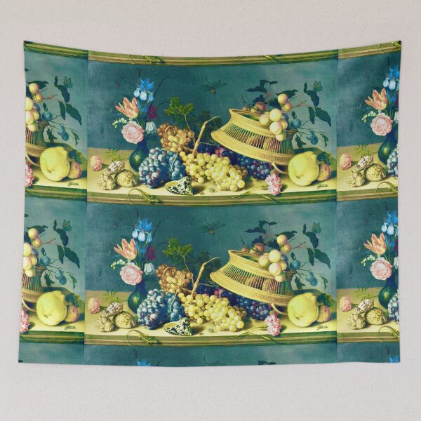 Artikelvorschau, Stillleben mit Blumen, Früchten, Muscheln und Insekten von Balthasar van der Ast (digital verbessert) entworfen und verkauft von Amanda1775.