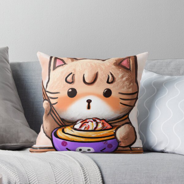Item preview, Cat Eating Ramen designed and sold by Timegraf.