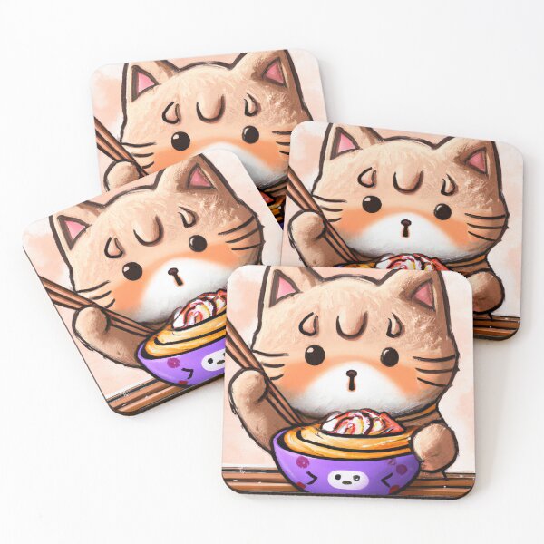 Item preview, Cat Eating Ramen designed and sold by Timegraf.