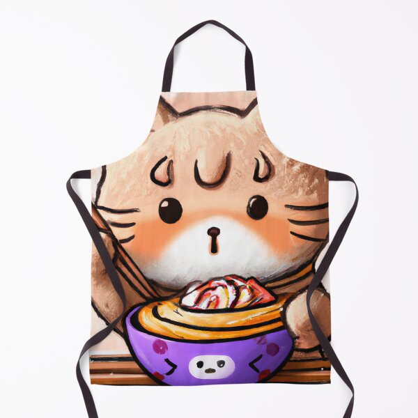 Item preview, Cat Eating Ramen designed and sold by Timegraf.