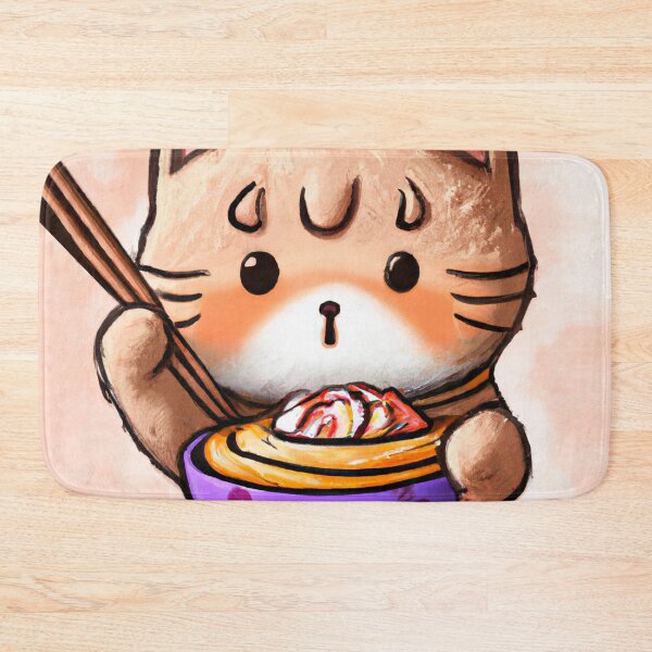Item preview, Cat Eating Ramen designed and sold by Timegraf.