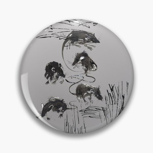 Item preview, A pack of rats ink drawing designed and sold by InkandWillow.
