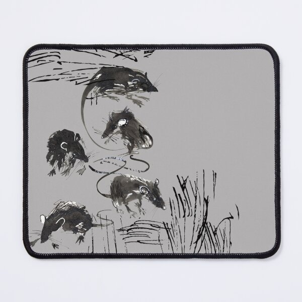 Item preview, A pack of rats ink drawing designed and sold by InkandWillow.