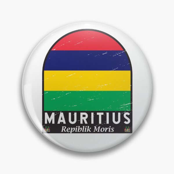 Item preview, Mauritius Flag Emblem Distressed Vintage designed and sold by KrisSidDesigns.