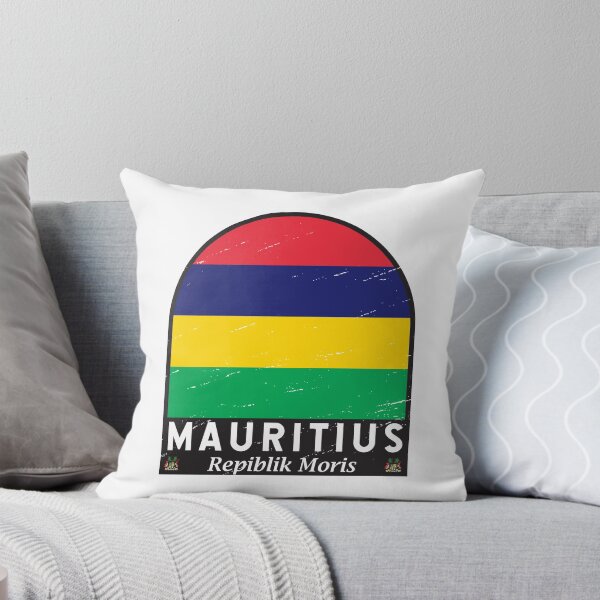 Item preview, Mauritius Flag Emblem Distressed Vintage designed and sold by KrisSidDesigns.