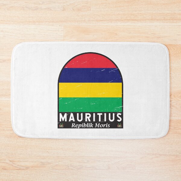 Item preview, Mauritius Flag Emblem Distressed Vintage designed and sold by KrisSidDesigns.