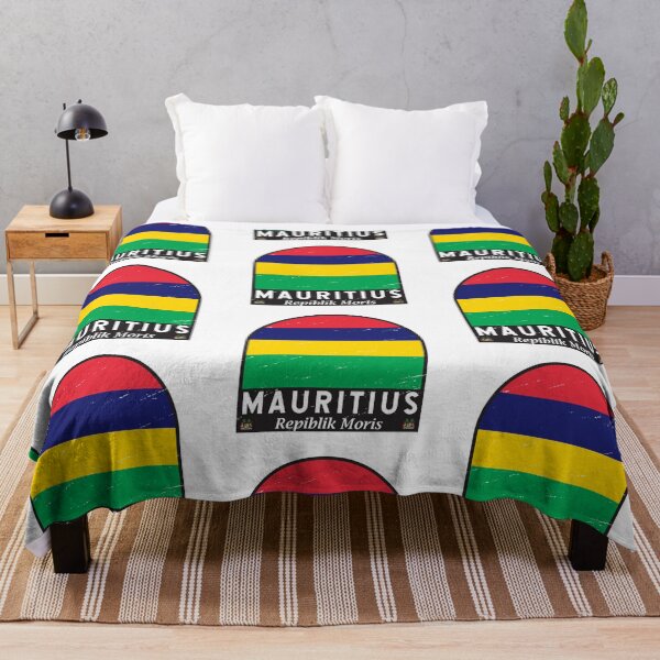 Item preview, Mauritius Flag Emblem Distressed Vintage designed and sold by KrisSidDesigns.