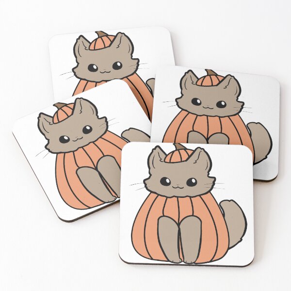 Item preview, Pumpkin Cat designed and sold by luckycafeart.
