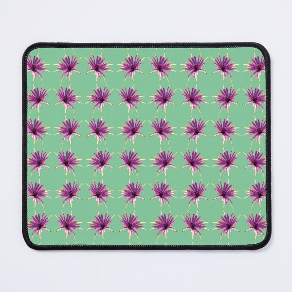 Item preview, Purple Flower Repeat Pattern - Wild Salsify on Jade Green designed and sold by sleepingdogprod.